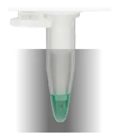 Sample is moved into the lower cooling system and cooled to less than 0°C by a microprocessor-controlled peltier element.