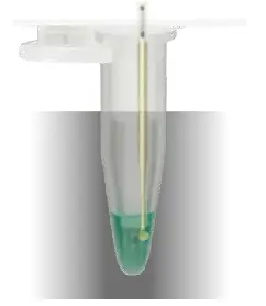 Injection of an ice crystal by cooled triggering needle (cryst-needle).